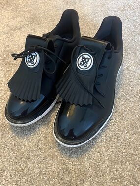 Gfore Black Patent Leather Golf Shoes